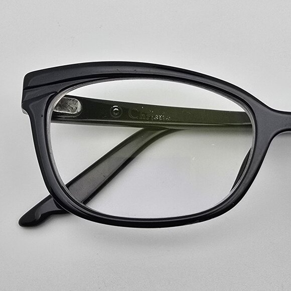 Christian Dior CD3242 807 Gloss Black Cat Eye Eyeglasses Frame w Case Italy 52mm - Picture 15 of 16